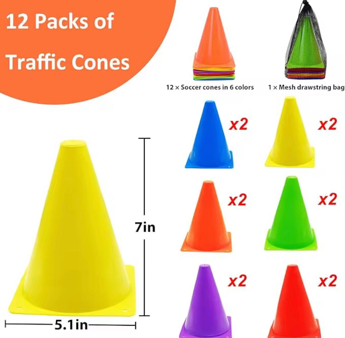 Soccer training cones